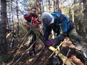 Barınak için çatı hazırlanırken
